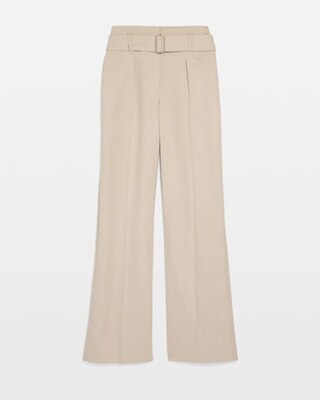 Belted Wide-Leg Woven Pants click to view larger image.