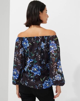 Outlet WHBM Off-The-Shoulder Jacquard Blouse