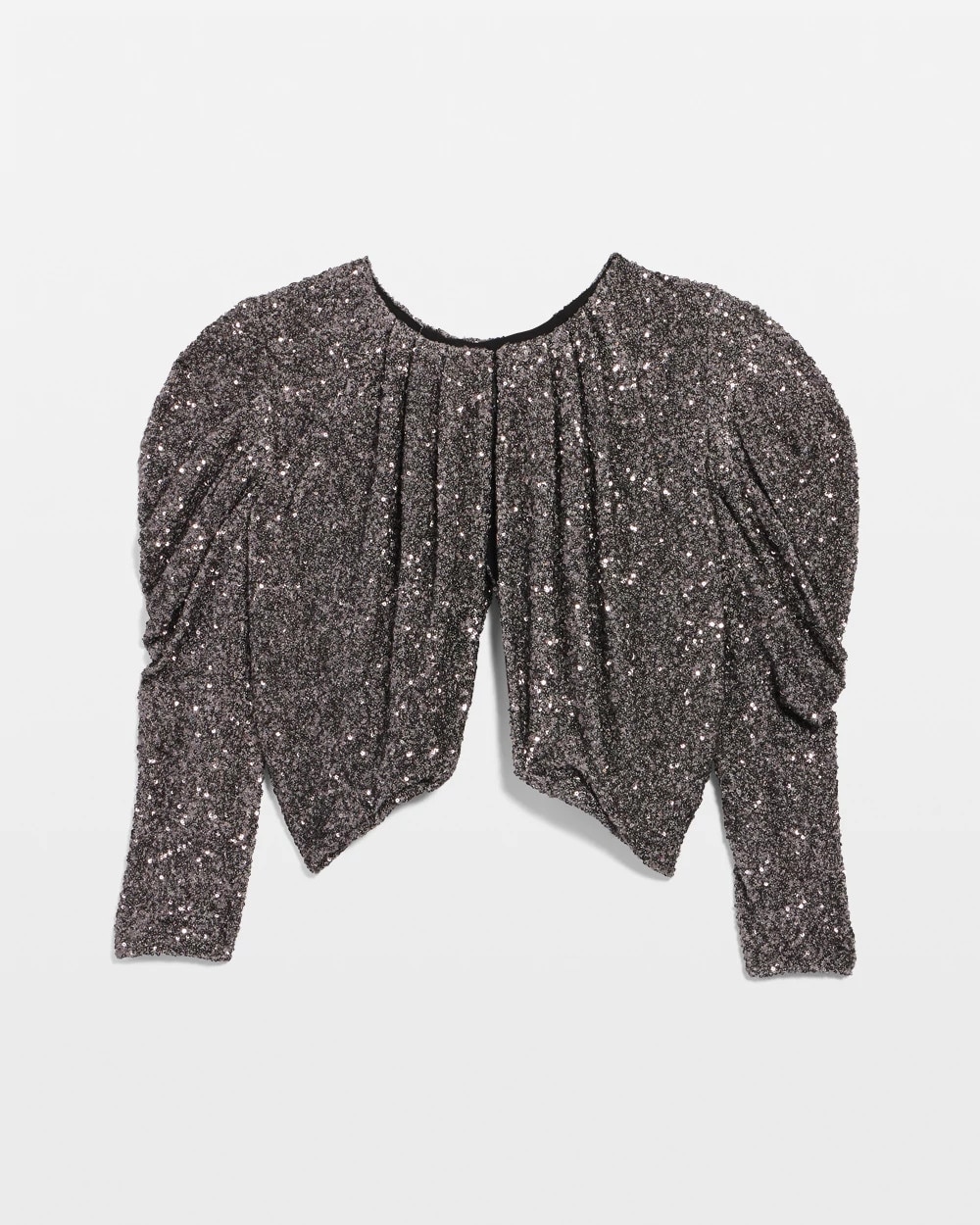 zara draped sequin blouse
