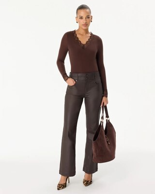 Lace Trim Long Sleeve Tee click to view larger image.