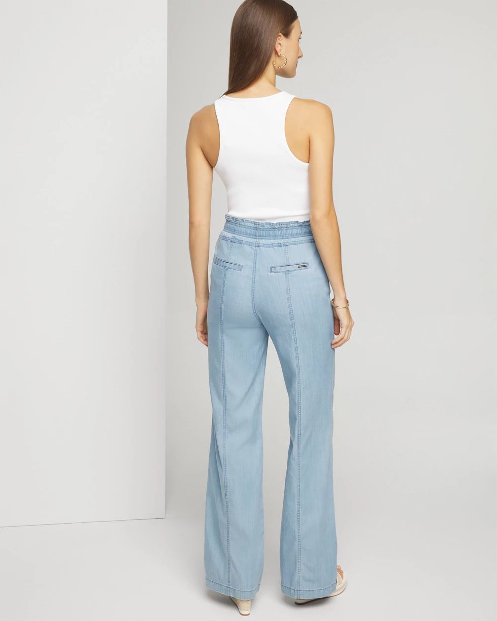 Petite Extra High-Rise Wide-Leg Jeans click to view larger image.