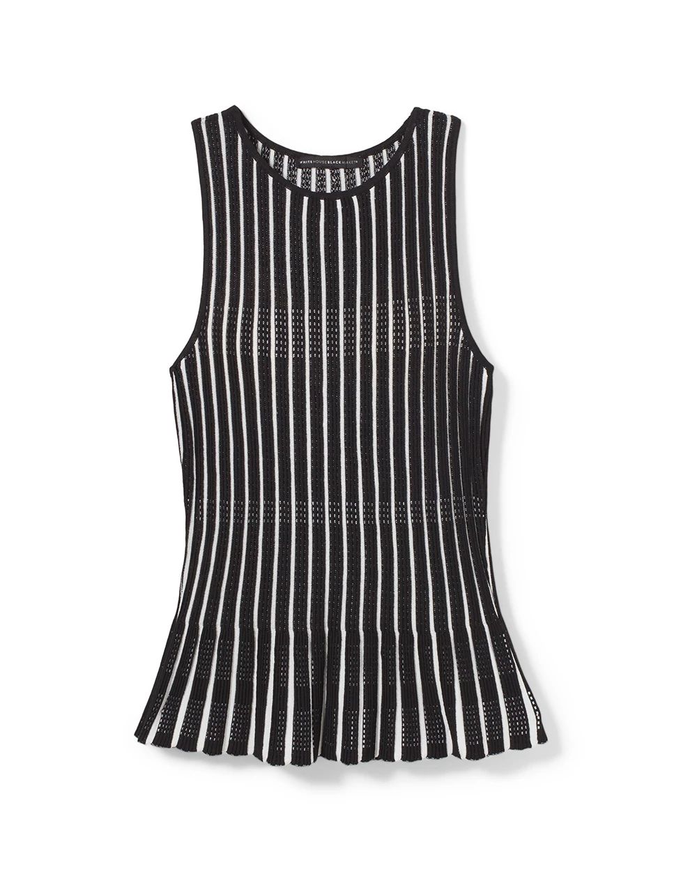 Striped Peplum Sweater Tank