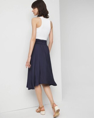 Smocked Midi Skirt