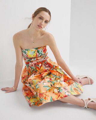 Tropical Bustier Dress