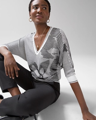 Black + White Dolman Sweater click to view larger image.