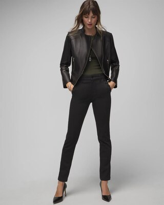 High Rise Sculpt Grommet Slim Jeans click to view larger image.