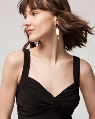 Matte Jersey Sweetheart Twist Front Dress