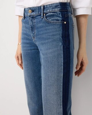 Colorblock Mid-Rise Girlfriend Jean click to view larger image.