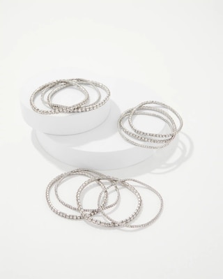 Rhinestone 10-Pack Stretch Bracelets click to view larger image.