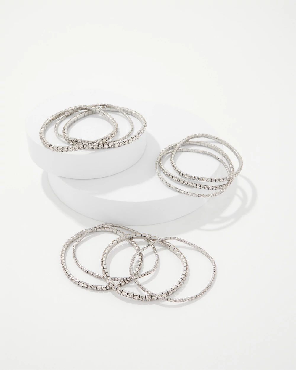 Rhinestone 10-Pack Stretch Bracelets click to view larger image.