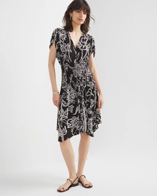 Short Sleeve Ruched Corset Matte Jersey Dress