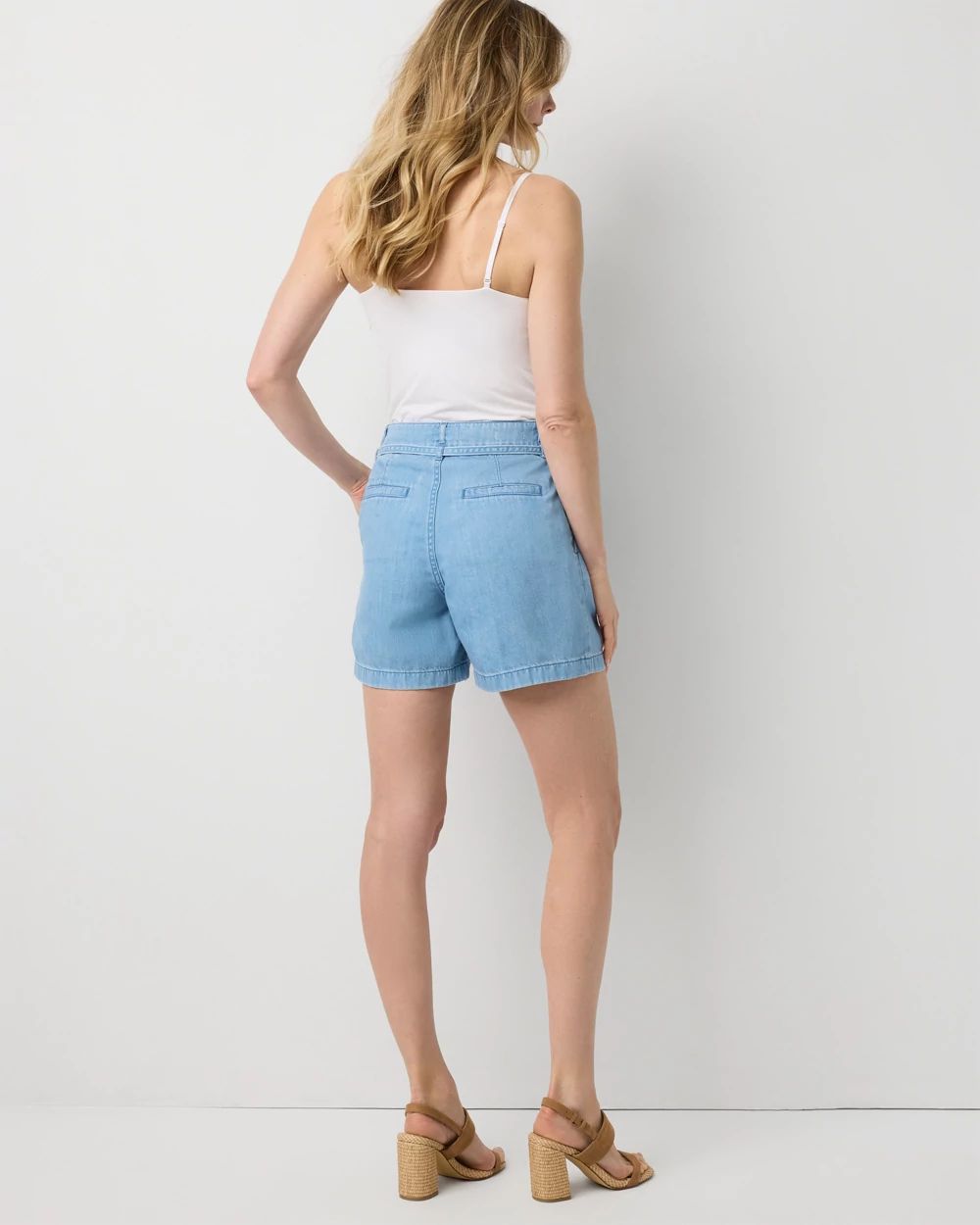 Belted Featherweight Denim Short