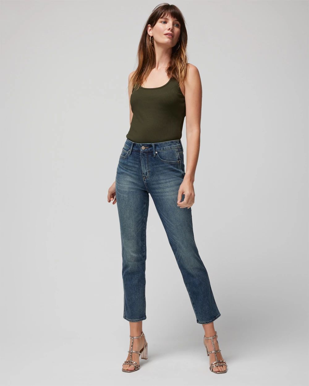 High-Rise Sculpt Straight Jeans