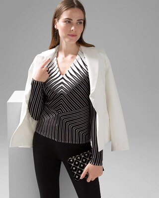 High Contrast Peplum Sweater click to view larger image.