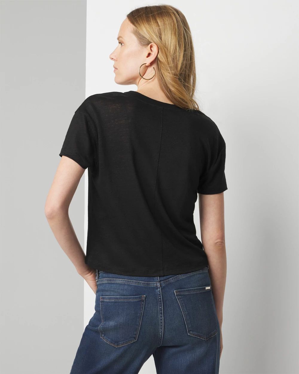 Linen V-Neck Tee