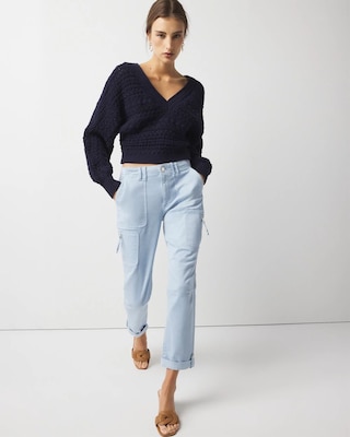 Mid-Rise Pret-A-Pedi Straight Cropped Pants