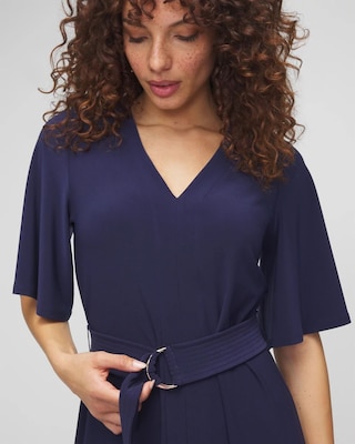 Matte Jersey Belted Kimono Dress