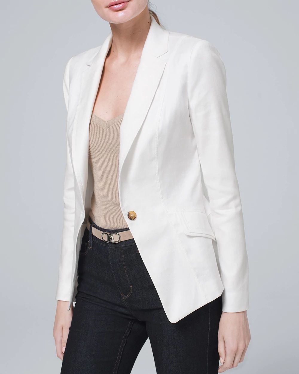 Petite Linen Blazer