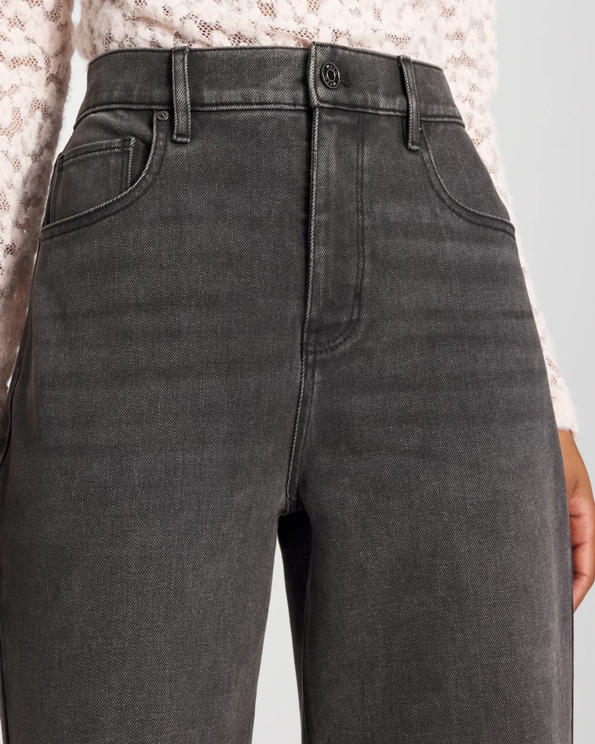 White House Black Market Petite Extra High-rise Barrel Jeans In Gray