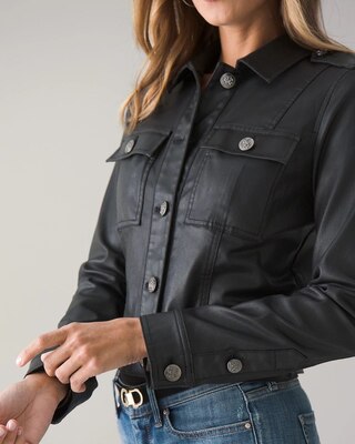 Petite Cropped Pocket Jacket