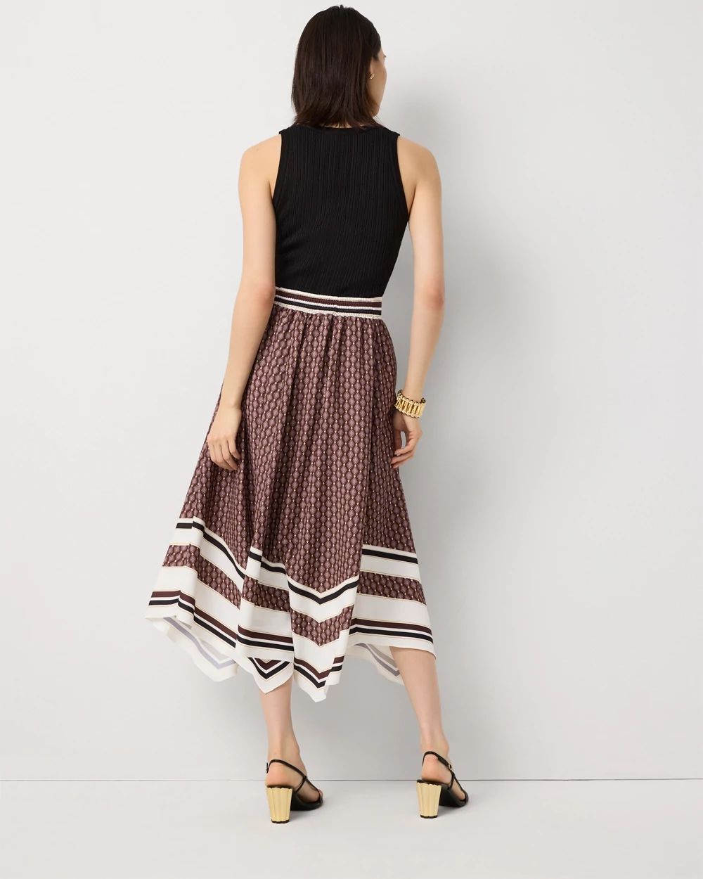 Handkerchief Hem Midi Skirt click to view larger image.
