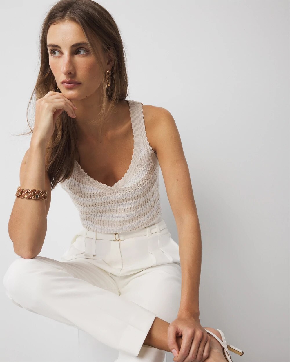 Textured Sweater Tank Top