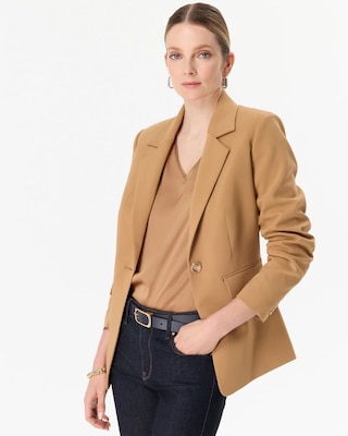 Ruched Sleeve Blazer