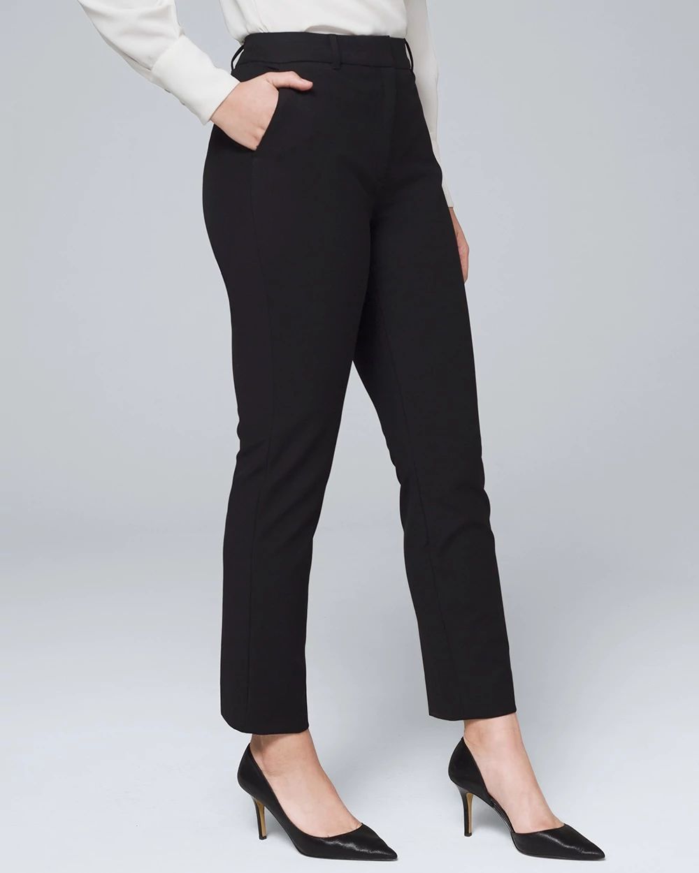 Comfort stretch slim cheap ankle pants