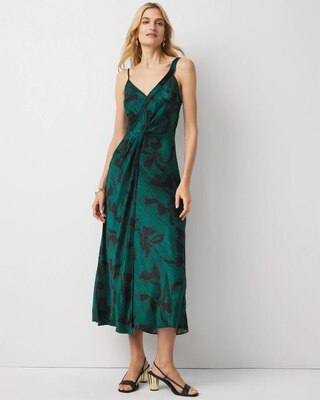 Asymmetrical Satin Slip Dress