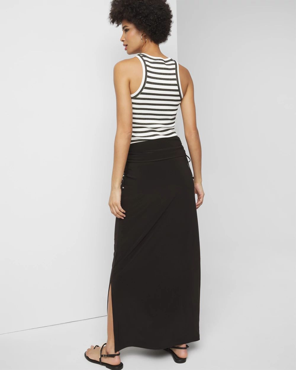 Matte Jersey Convertible Maxi Skirt click to view larger image.