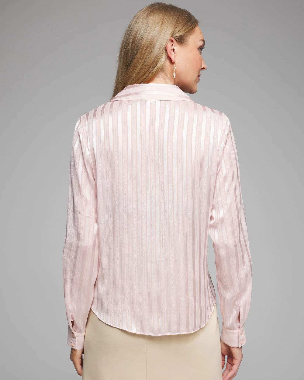 Outlet WHBM Shadow Stripe Shirt