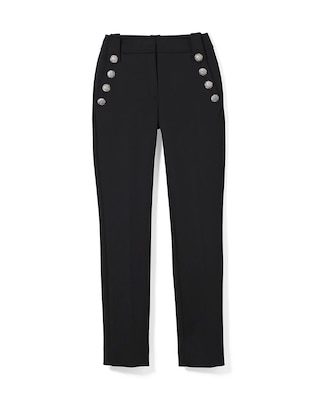 WHBM® Jolie Button Straight Scuba Knit Pant click to view larger image.