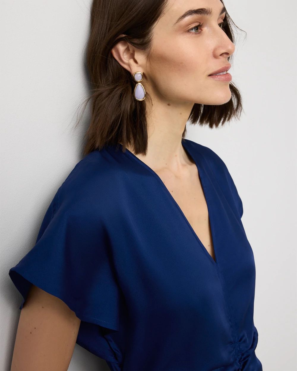 Flutter Sleeve Midi Dress