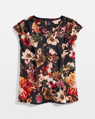 V-neck Satin Shell click to view larger image.