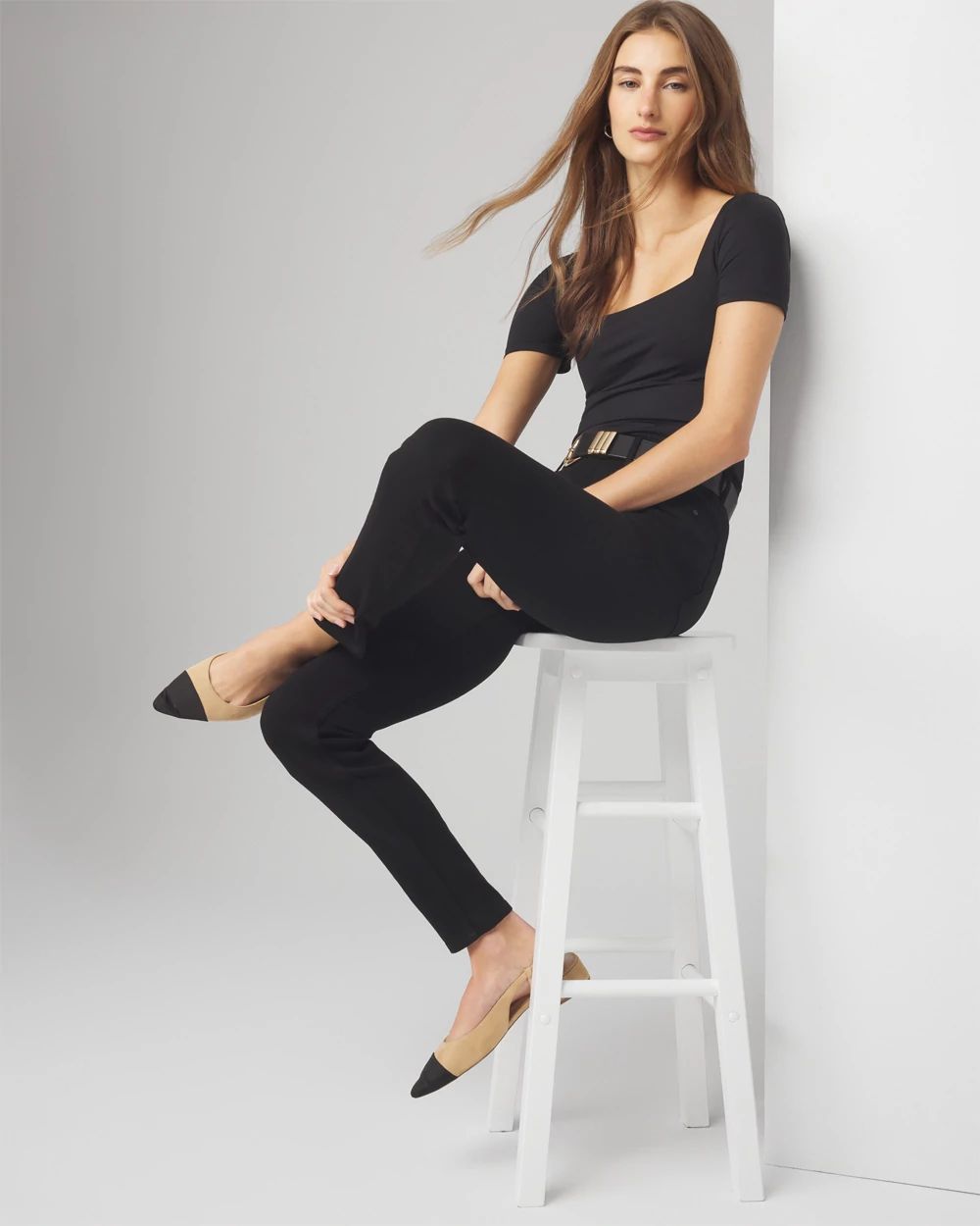 WHBMFORME™ Short Sleeve Square Neck Top