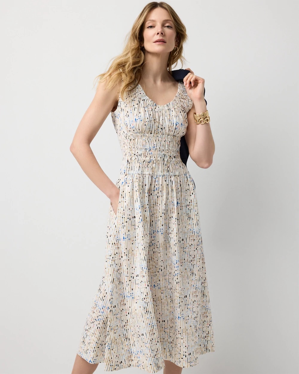 Ruched Tank Midi Dress