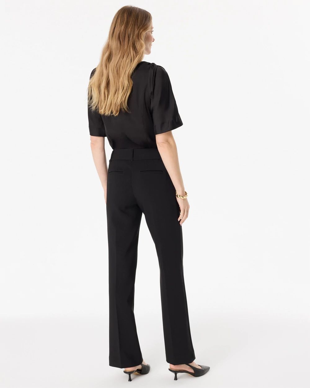 Petite Luxe Stretch Mid Rise Riley Trouser click to view larger image.