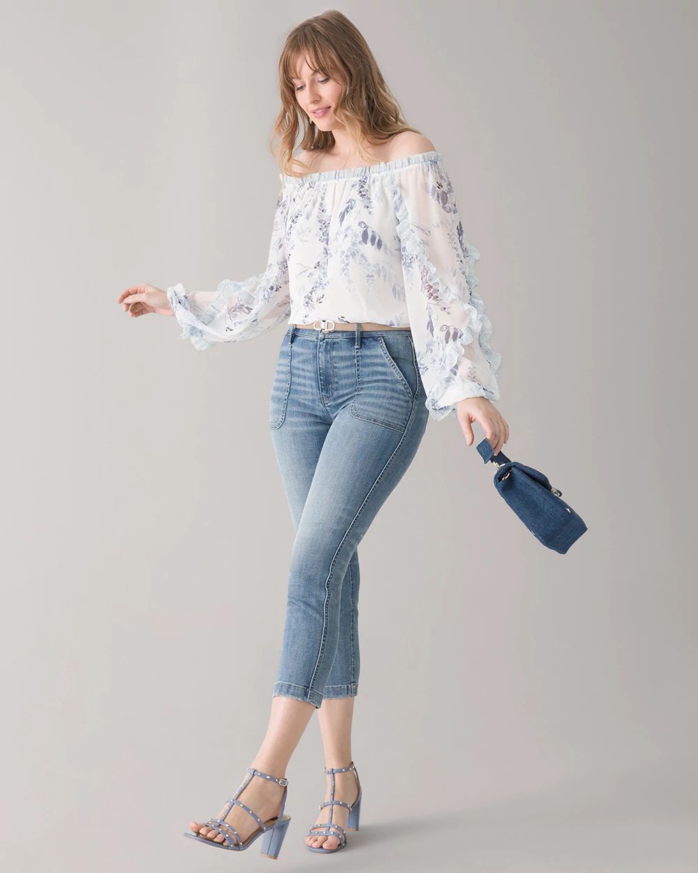 White house black market crop jeans on sale