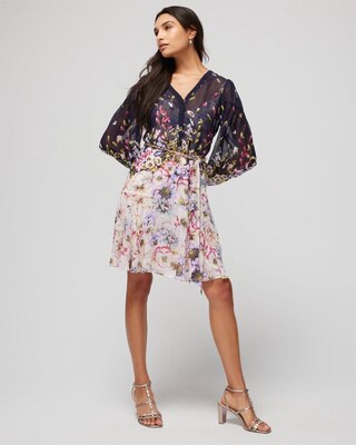 Long-Sleeve Shirt Dress with Chain Detail