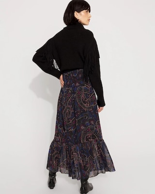 Paisley Chiffon Maxi Skirt click to view larger image.