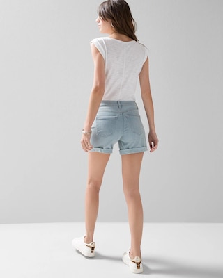 Mid-Rise Everyday Soft Denim™ Destucted 5-Inch Shorts click to view larger image.