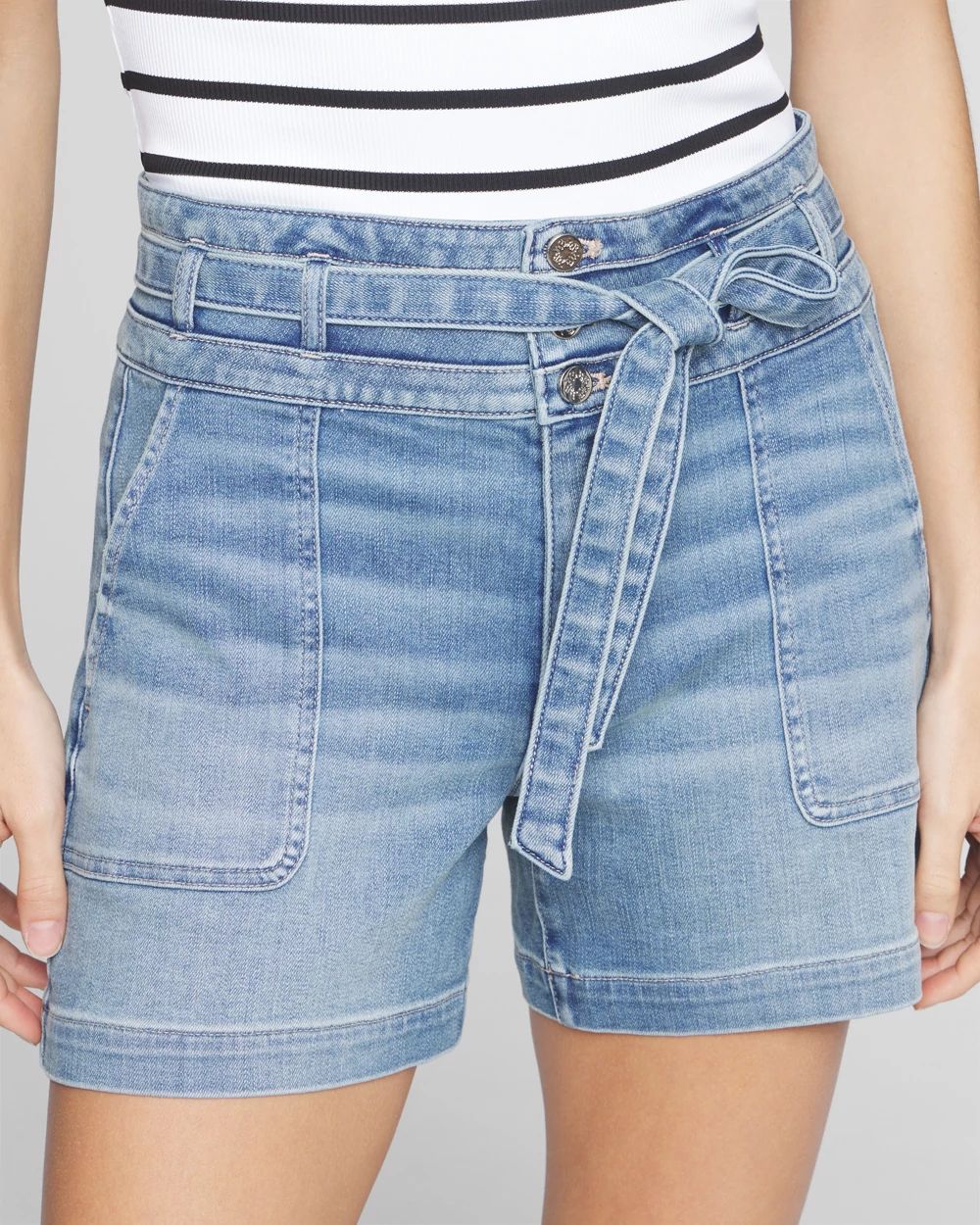 Extra High-Rise Everyday Soft Denim Utility Shorts