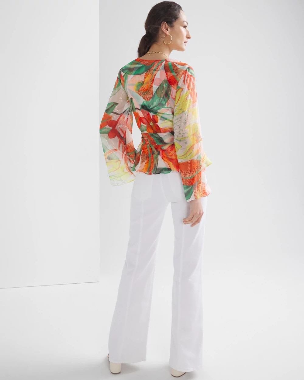 Long Sleeve V-Neck Blouse