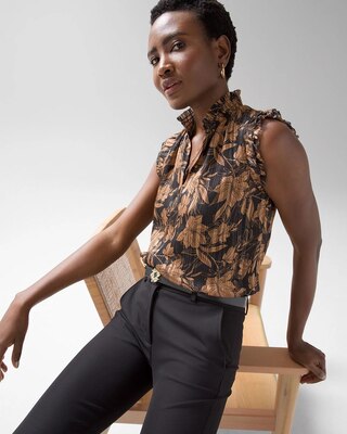 Sleeveless Ruffle Shell
