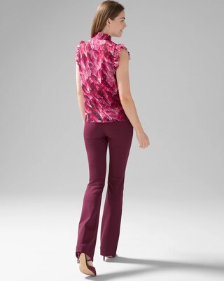 Clip Dot Mock Neck Blouse