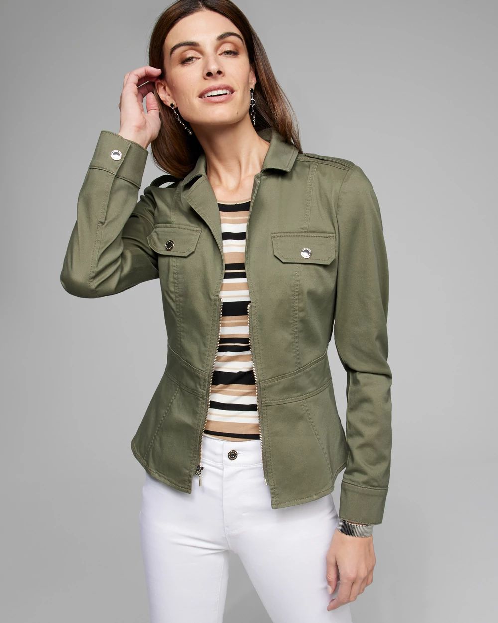Outlet WHBM Stretch Sateen Jacket