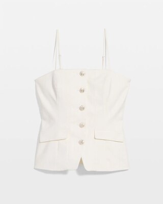 Petite Sequin Pinstripe Bustier click to view larger image.