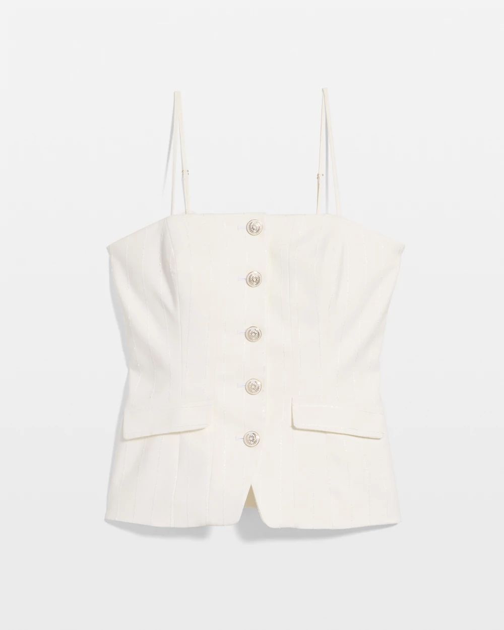 Petite Sequin Pinstripe Bustier