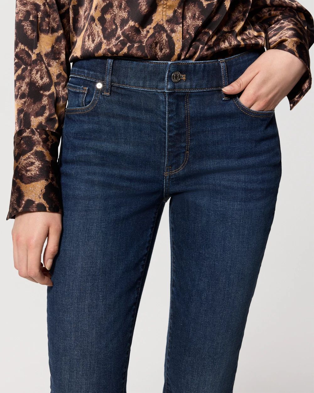 Mid-Rise Bootcut Jeans click to view larger image.