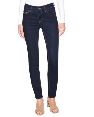 Outlet WHBM Horsebit Mid-Rise Slim Ankle Jeans